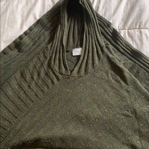 Army green cotton poncho - Liz Claiborne